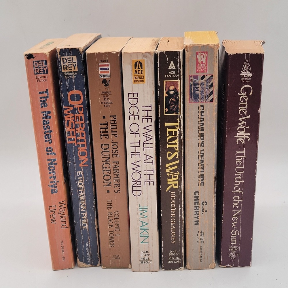 Gene Wolfe C.J. Cherryh Mixed Sci-Fi Fantasy Paperback Lot Vintage Fair